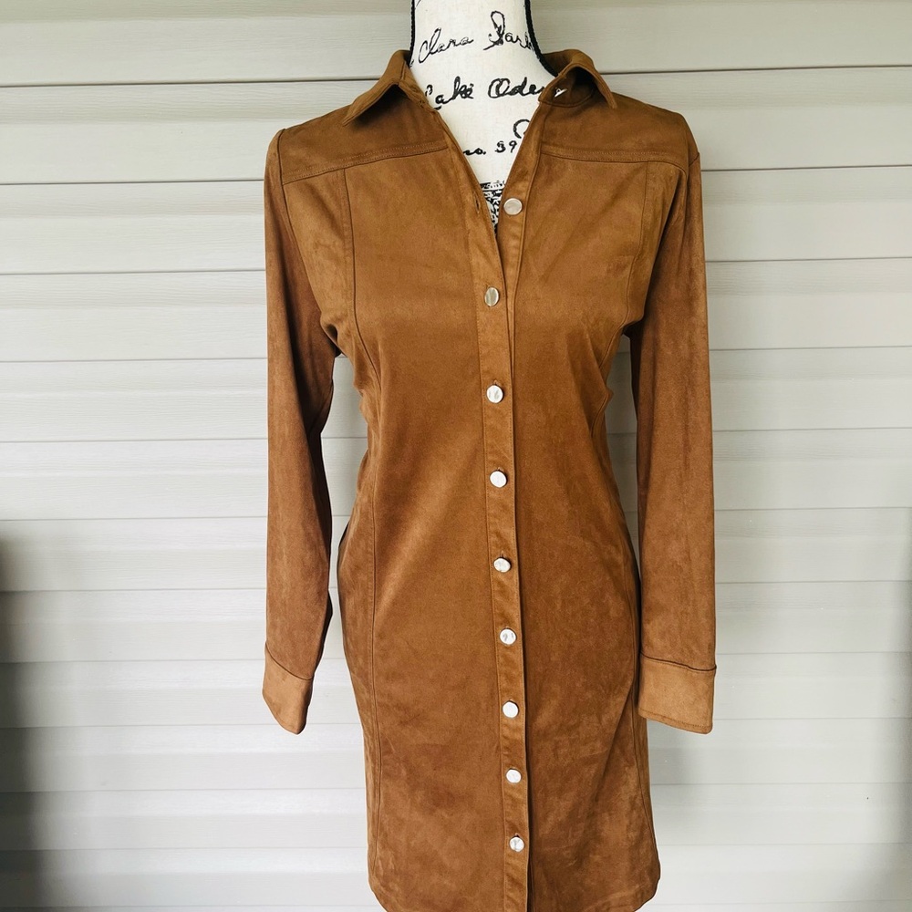 Chico’s $170 Faux Suede Shirtdress